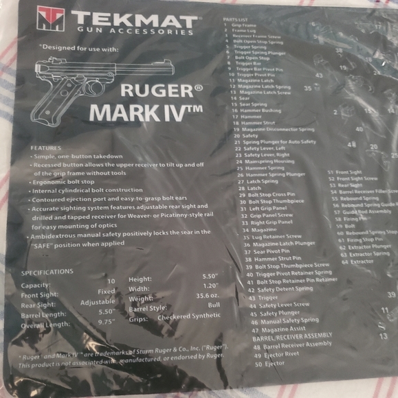 Tekmat Gun Breakdown Cleaning Mat - Picture 2 of 2